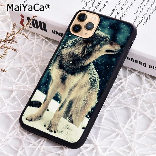 Snow Wolf howlf Animal Phone Case For iPhone 17 Air 16 pro max 15 14 plus 12 13 Shell Cover coque