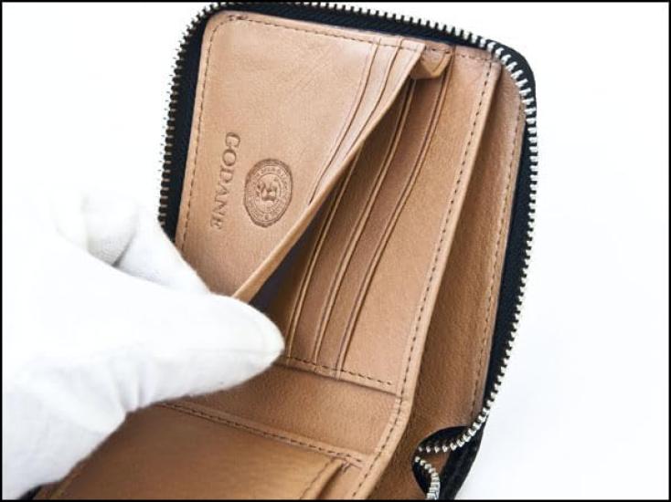 Godin Round Folding Wallet sppw8002cp.DGR (Dark Green) Diamond Python Short Wallet