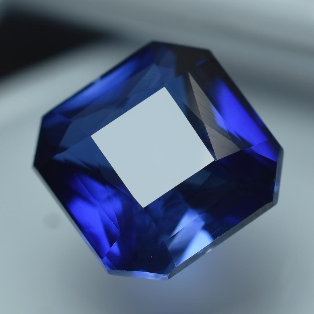 Natural Blue Tanzanite Loose Gemstone 8.15 Ct Square Cut for Jewelry Making and Gem Collections