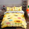 Bright, Floral, Bees. Bedding Duvet Cover Sets Duvet Covers Pillowcases Gifts (1 * Duvet Cover 2 * Pillowcases, Without Duvet Insert)