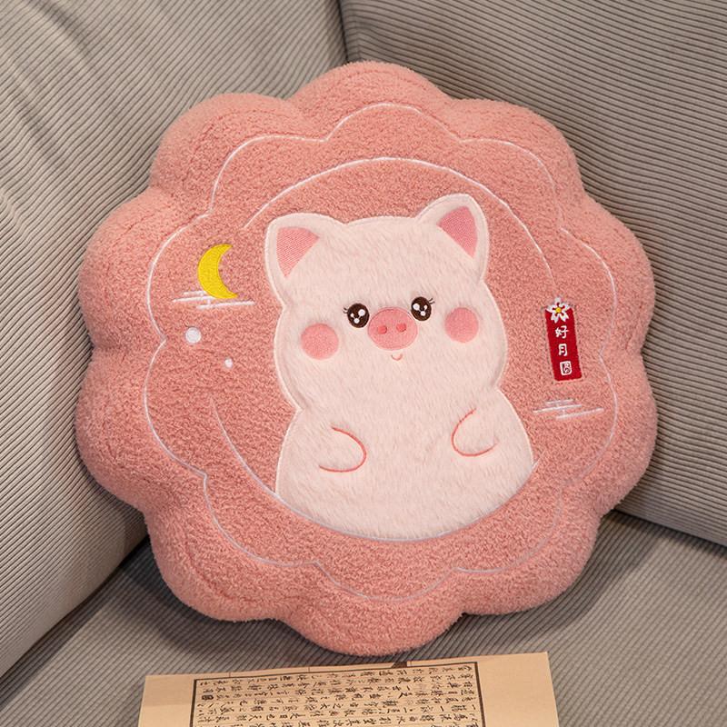 Plush Panda Mooncake Cushion With Soft Short Plush For Holiday Gift Gift For Women