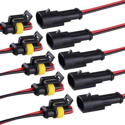 2-Pin-Stecker Wasserdichter Stecker, Stecker und Buchse 16 AWG Draht Geeignet für Auto, LKW, Boot und Andere Drahtverbindungen