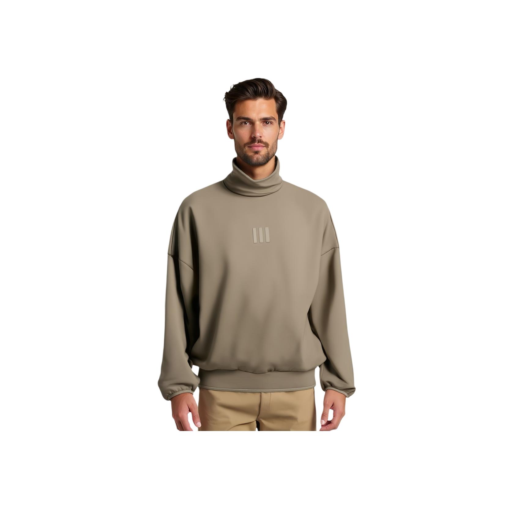 adidas x Fear of God Athletics Mock Neck Sweatshirt Clay IS8743 XS