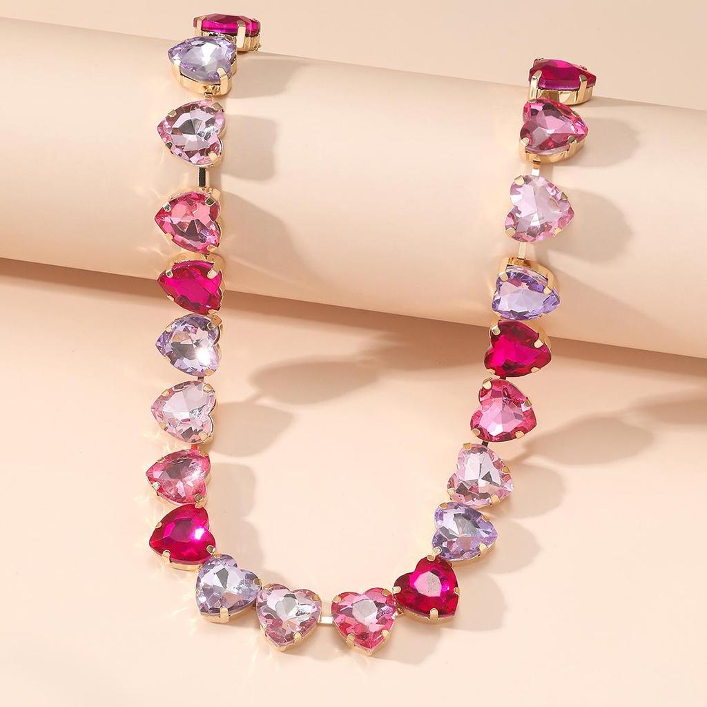 European American Niche Design Luxury Rhinestone Tassel Necklace