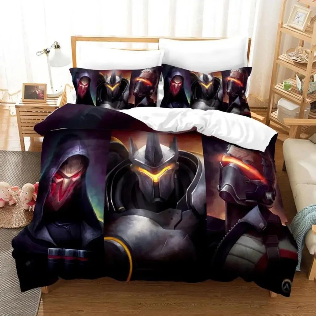 3D Print Anime Overwatch Widowmaker Printed Bed Set Duvet Cover Pillowcase Bedding Set Linen Sheet Quilt Cover Full Queen Size