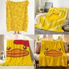Toy Y Yellow R Rubber D Duck Throw Flannel Throw Blanket Suitable for Sofa Living Room Bedroom
