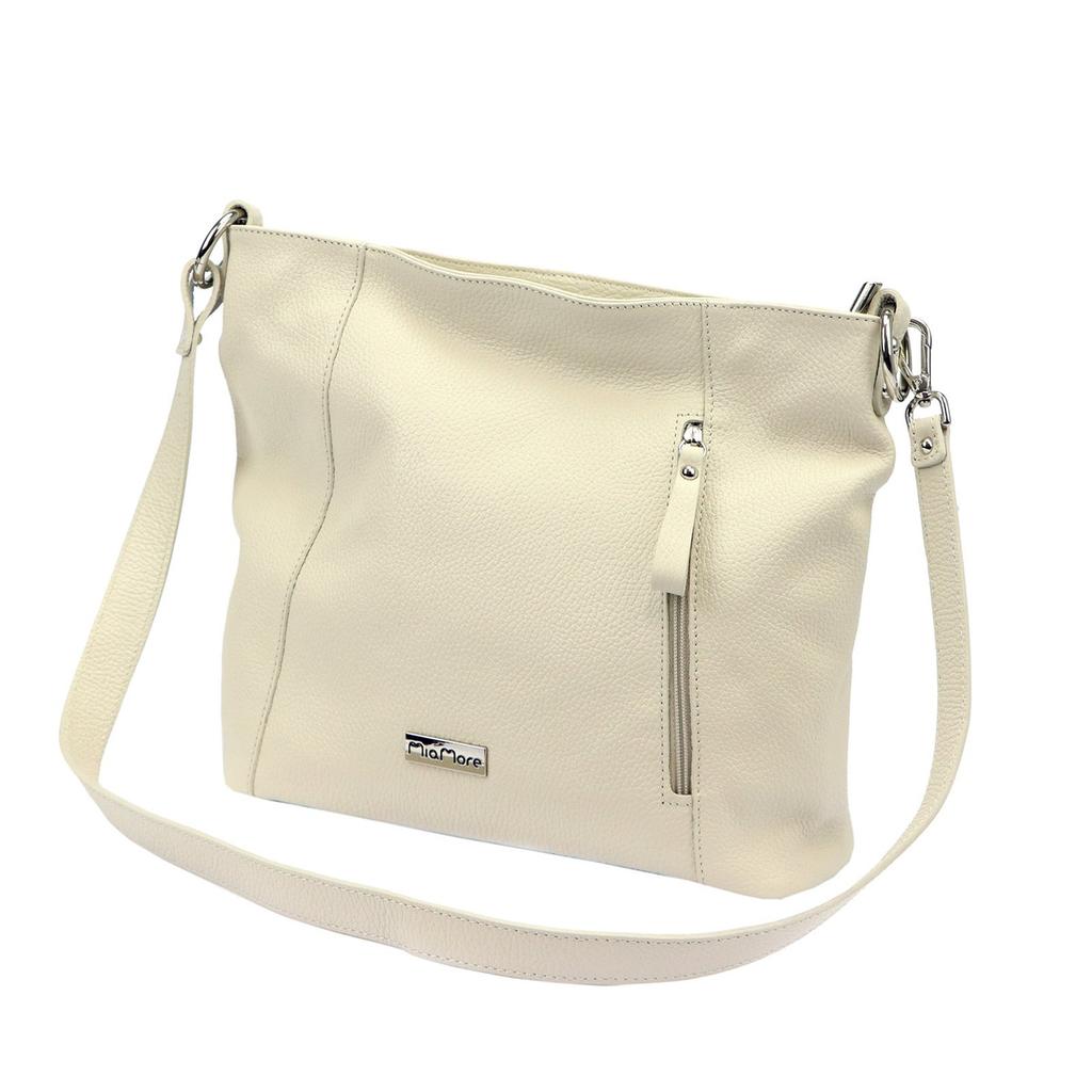 Damska shopperbag na ramię skórzana od MiaMore