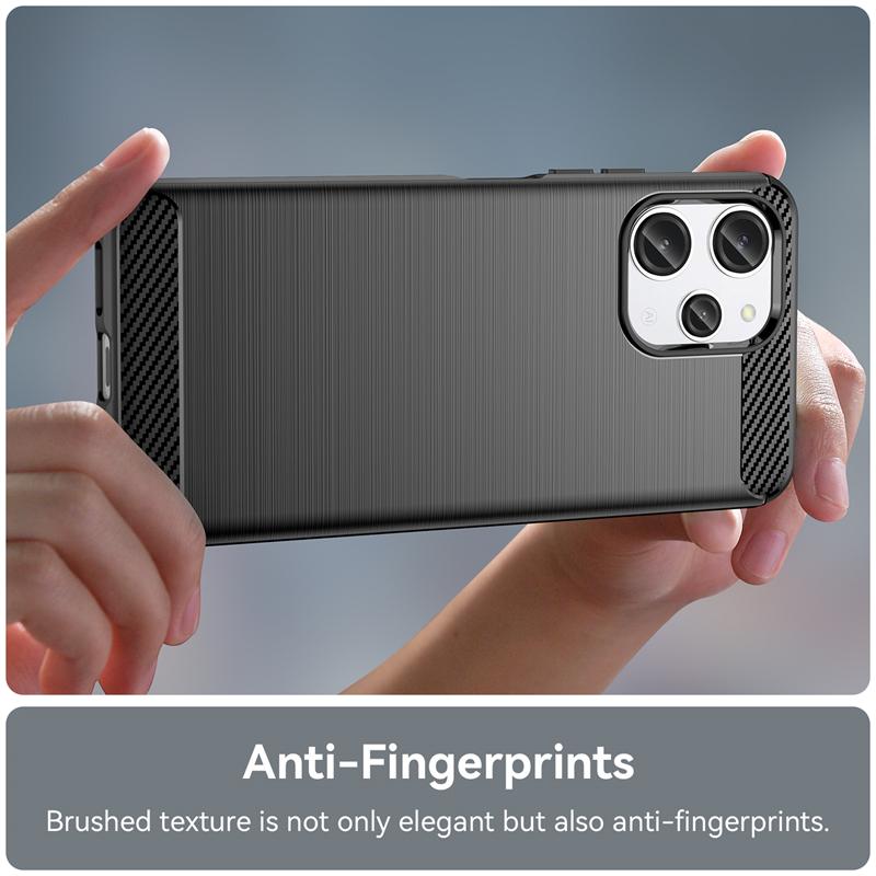 For Xiaomi Redmi 12 Case Shockproof Anti-knock Silicone Carbon Fiber Back Cover For Redmi 12 Case For Redmi 12 Case 6.79 Inch