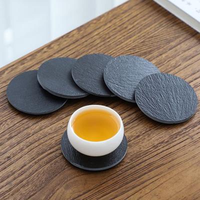Table Coaster Decorative Stable Stone Anti-scalding Reusable Restaurant Home Cafe Slate Drink Coaster