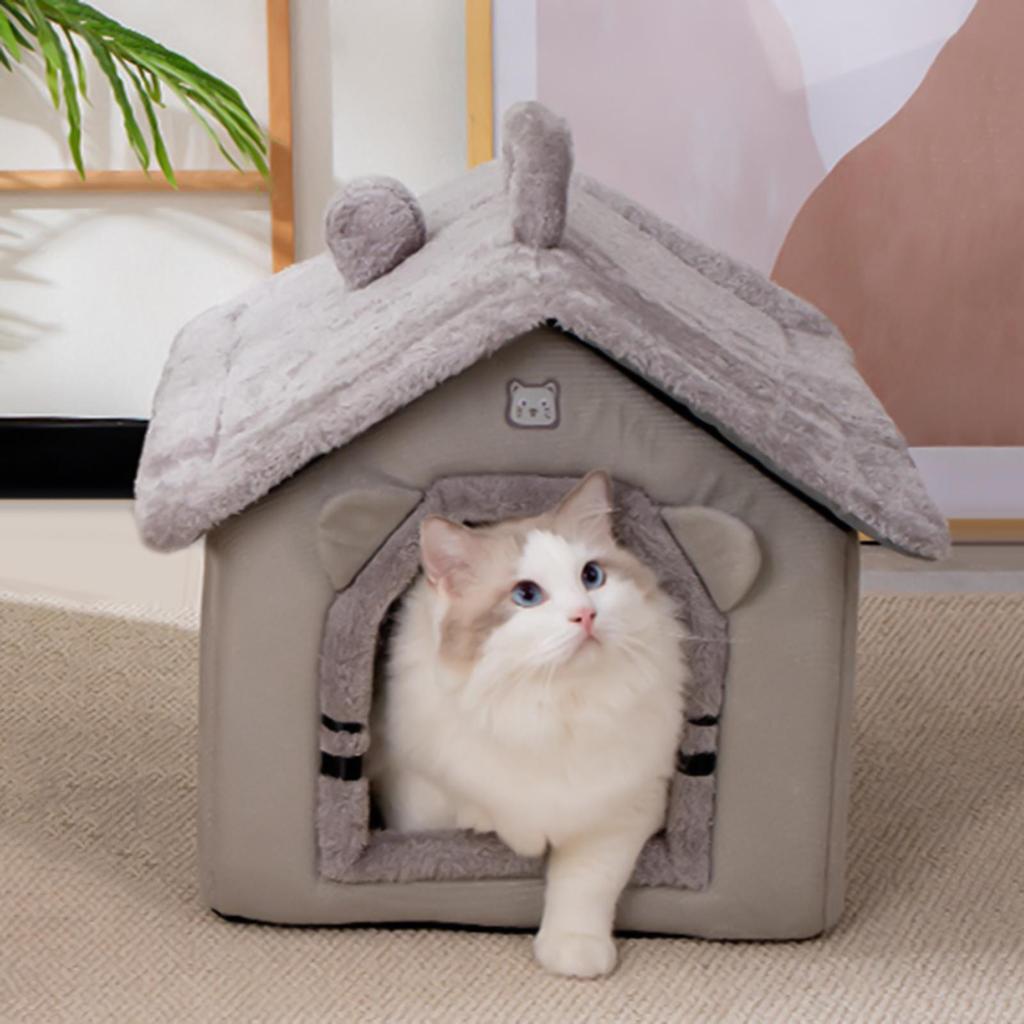Pet Beds For Cats Cave Sleeping Nest Tent Thickened Soft And Warm Cats House Tent Bed For Calming Outdoor Animal Travel Winter
