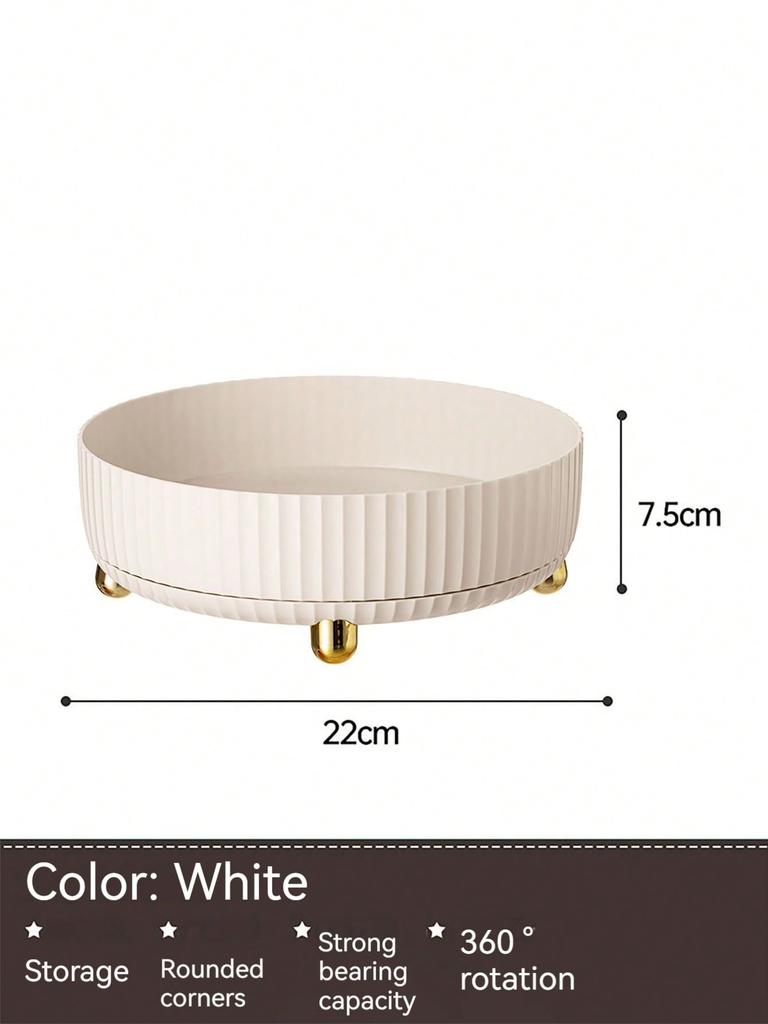 360 Degree Rotating Kitchen Storage Cabinet Organizer Multifunctional Seasoning Soy Sauce Vinegar Rack Desktop Fruit Plate Tray