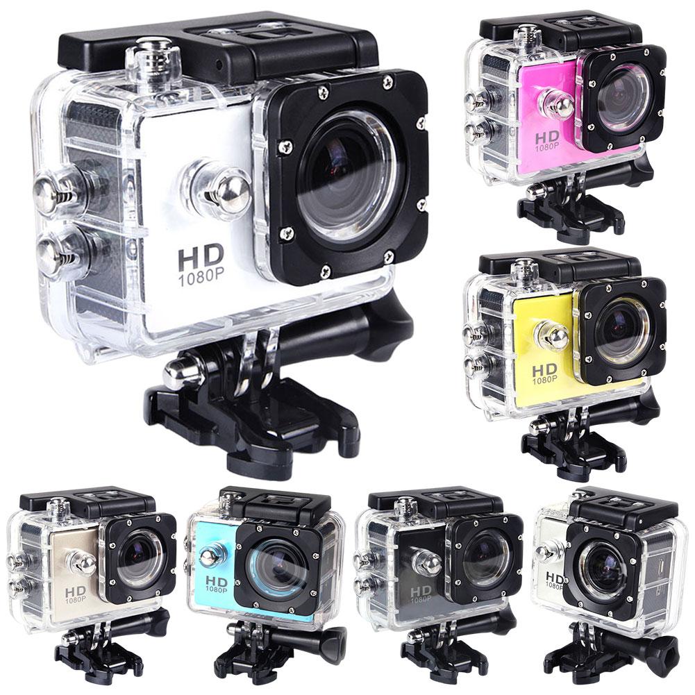 Unterwasserkamera HD 1080P 2,0-Zoll-Bildschirm Unterwasser-Sport-Camcorder Wasserdicht 140 ° Weitwinkel DV-Action-Camcorder