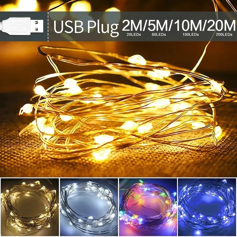 30M USB LED String Lights for Xmas Garland Party Wedding Home House Decoration Christmas Tree Flasher Fairy Lights Christmas holiday decor