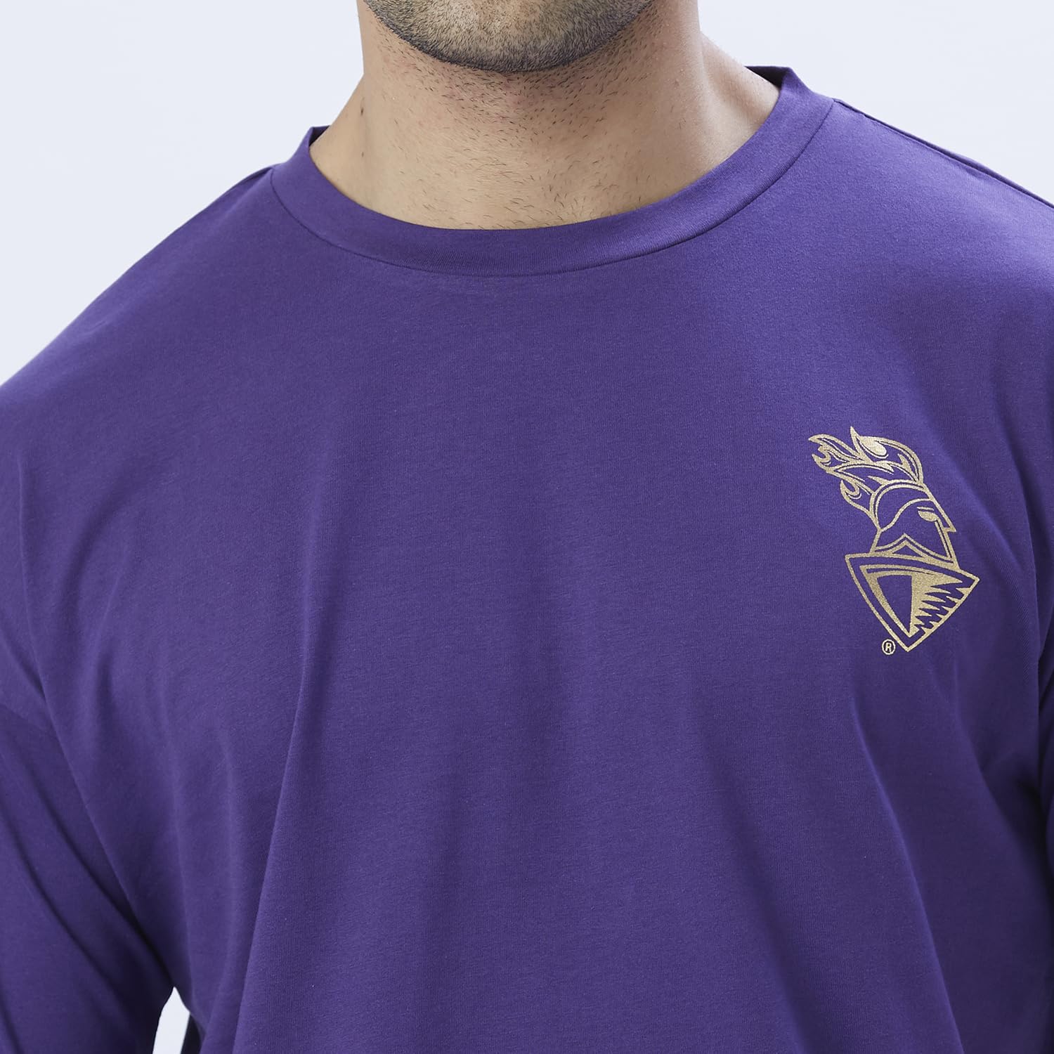 

Playr X Kkr Iconic Tee - MenS Half Sleeve Regular Fit T-Shirt, Comfortable Sportswear For Match, Training & Casual Wear, 0 фиолетовый