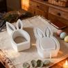 Handicrafts Easter Rabbit Mold Reusable Easter Candlestick Mold Tea Light Cup Holder  Home Decor