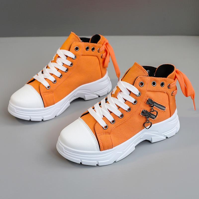 Fashion Canvas High-top Women Shoes 2025 Breathable Denim Sneakers Women Summer Thick Bottom Casual Shoes Size 44 Zapatillas De Mujer