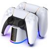 Controller Charging Station Wireless Charger Dock for PS5 Slim Pro DualSense Wireless Controller with LED Charging Indicators