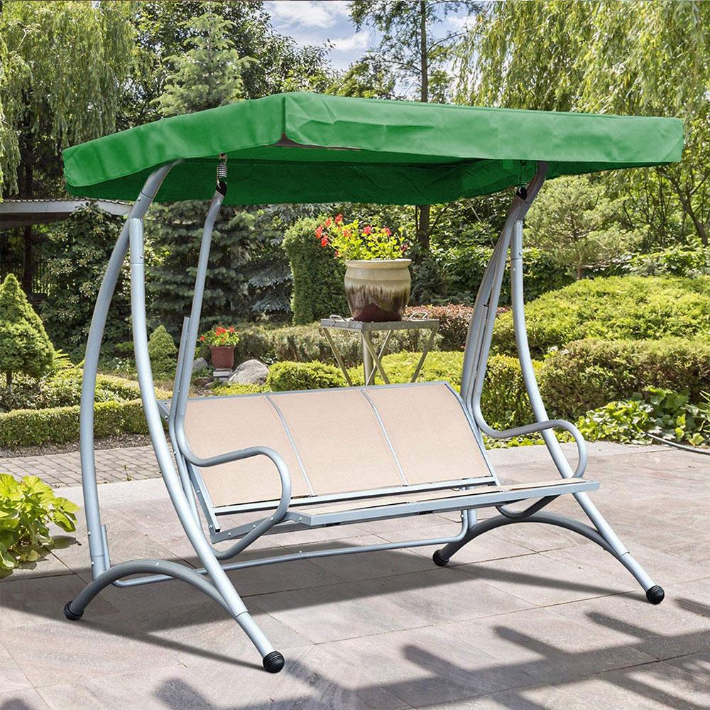Swing Canopy Top Cover Seat Chair Waterproof Replacement Garden Outdoor Bench Patio Swing Canopy Swing Top Cover Swing Cover