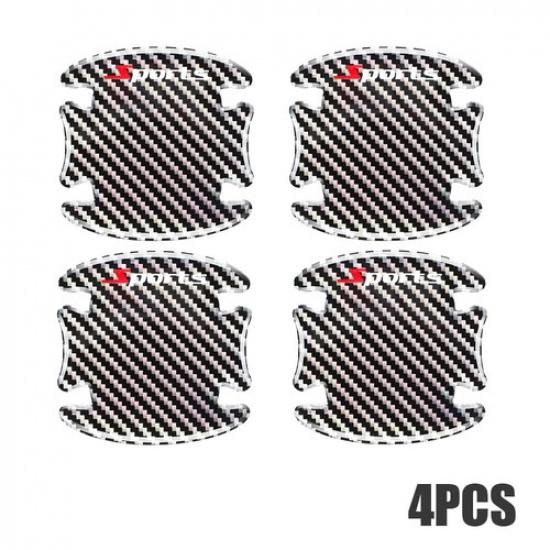 8PCS Gray Car Door Handle Bowl Sticker Protector Film Anti-Scratch Accessories