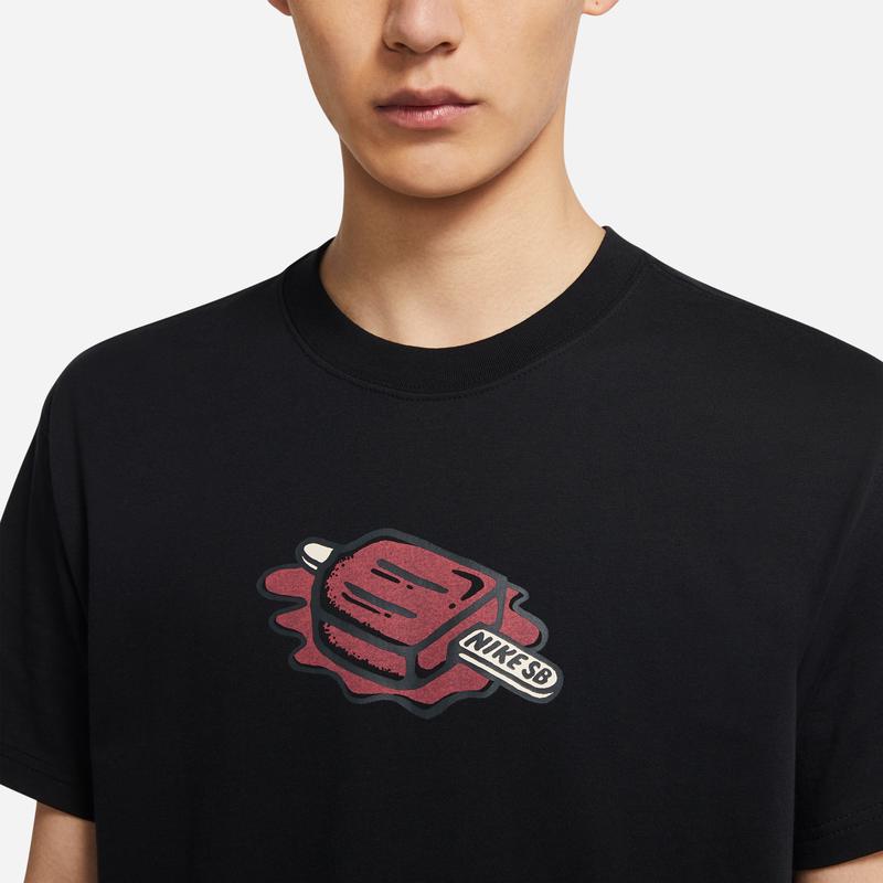 Nike SB Casual Sport Skateboard Round Neck Short Sleeve T-Shirt Men Tops Black DD1317-010