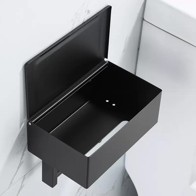 Bathroom Shelving 304 Stainless Steel Paper Toilet Towel Holder Wall Hanging Roll Paper Rack Extraction Box Bathroom Storage Box
