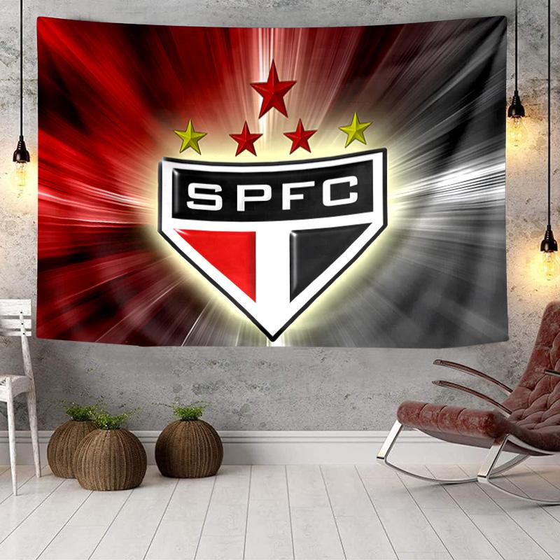 1PC Sao Paulo Fc Crest Tapestry Hanging for Bedroom,Livingroom, Playroom,Decor Art Room Wall Tapestry Holiday and Birthday Gifts