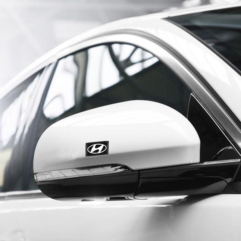 New Carbon Fiber Steering Wheel Car Logo Emblem 3D Stickers For Hyundai Fe Sonata Solaris Azera Creta I30 IX25 IX35