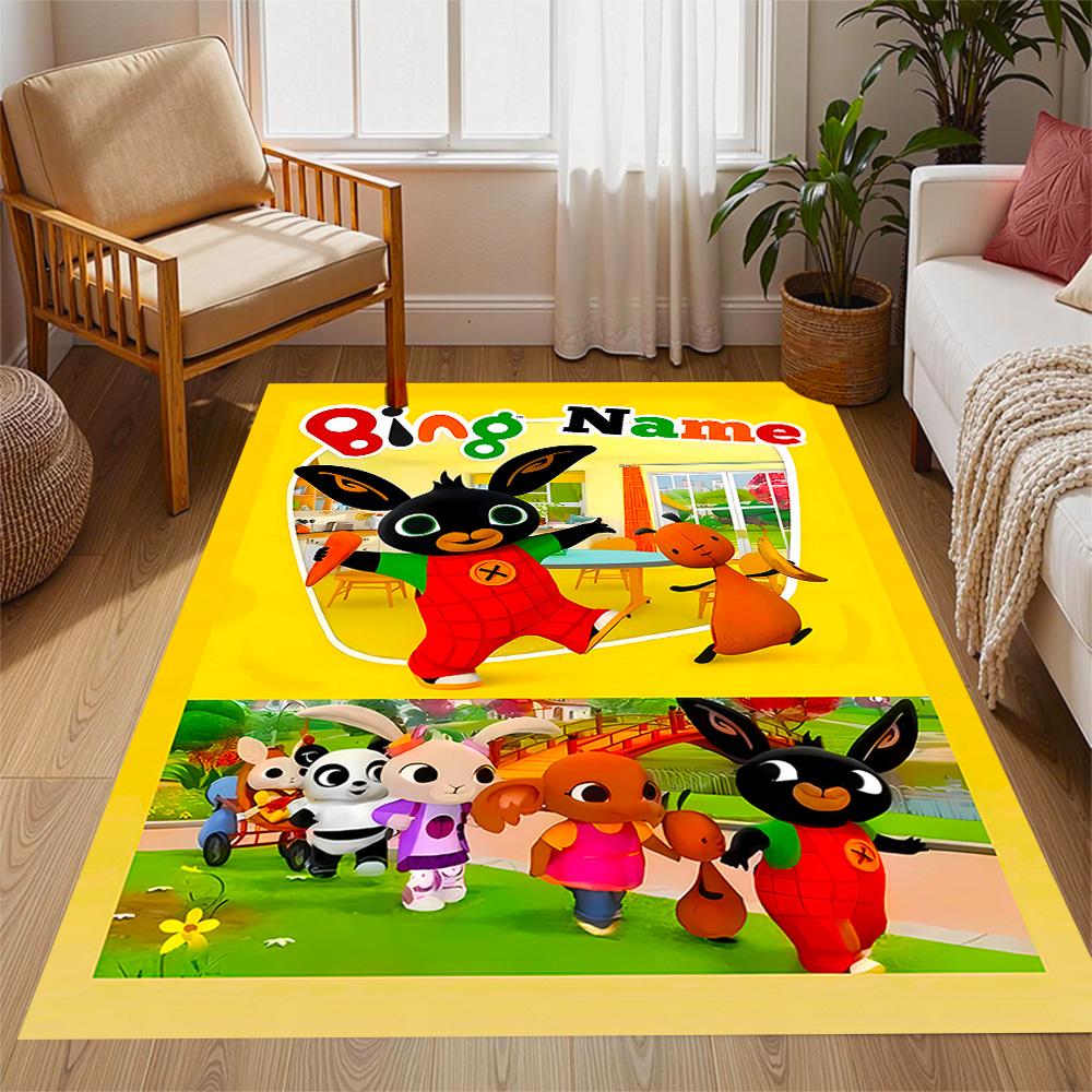 Friends Adventure Customized Name Floor Rug Office Rug Perfect for Game Room Bedrooms Living Rooms Study room Anti-slip Rug Anime Office Decor