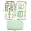 Set d'outils de manucure et de nail art 7 pièces vert