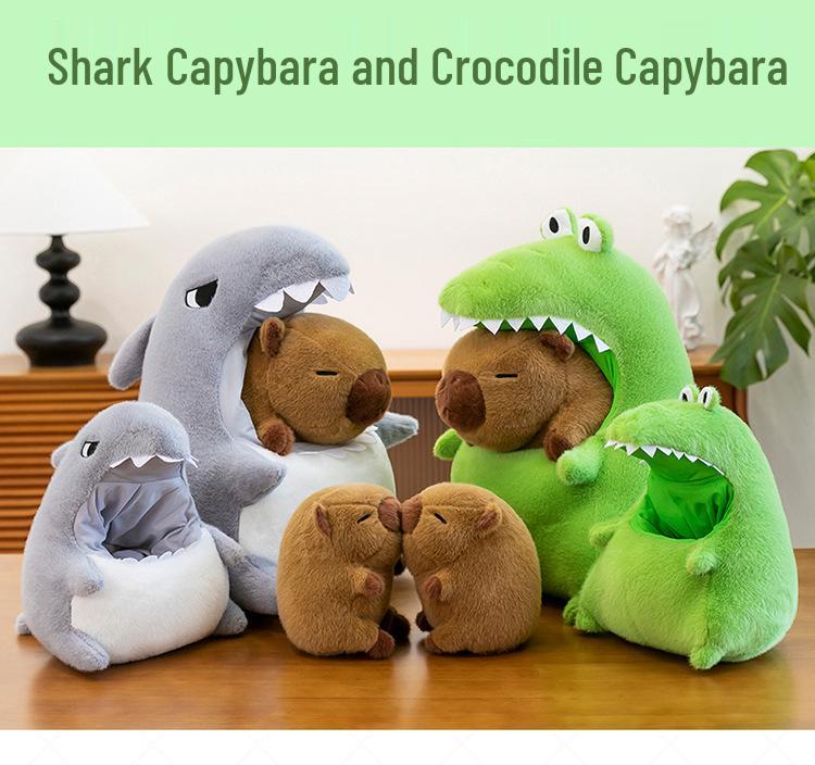 Capybara Crocodile Shark Plush Toy - Cute Stuffed Animal Pillow, Perfect Birthday Gift & Sleep Companion