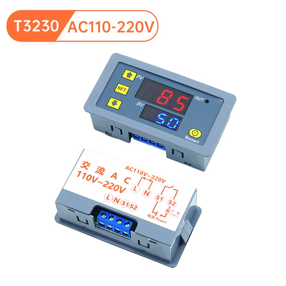 AC 110V-220V DC12V/24V Digital Time Delay Relay LED Display Cycle Timer Control Switch Adjustable Timing Relay Time Delay Switch