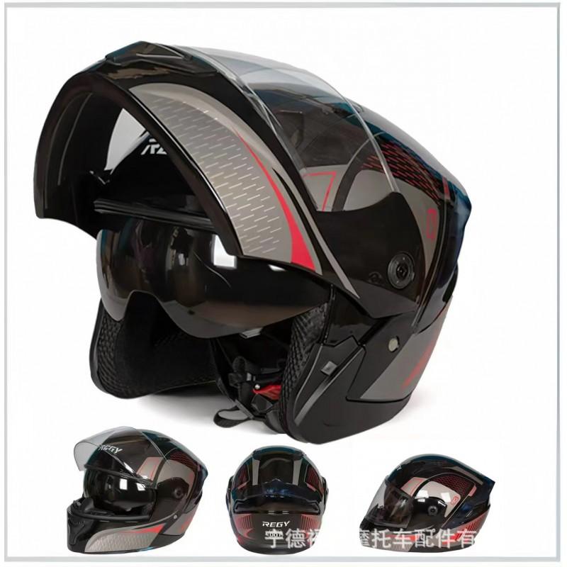 Dual Visor Modular Motorcycle Helmet Adult Safety Electric Bike Commuting