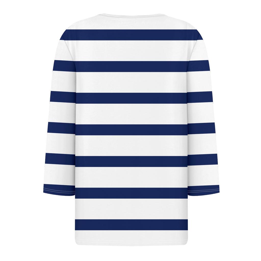 Dámské tričko Tričko Potisk Tlačítko 3/4 rukáv Denní víkend Móda Základní Výstřih do V Regular Top