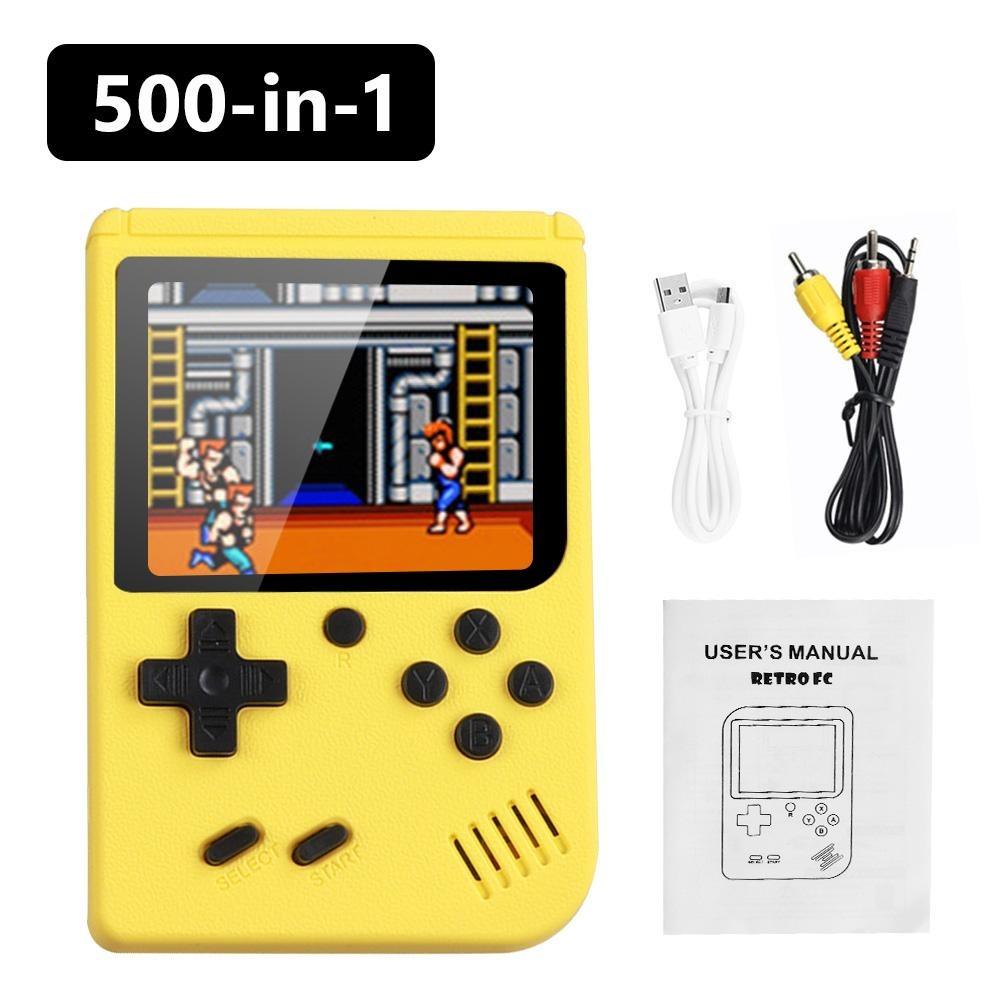 500 Games in One Portable Mini Electronic Video Game Player Kids Electronic  Toy Console Adjustab Console Handheld Console Gift