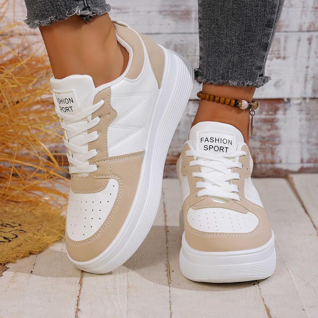 Fashion Women Fashion Platform Sneakers Thick Sole Lace Up Running Sports Shoes for Women Plus Size Comfort Casual Walking Sneakers