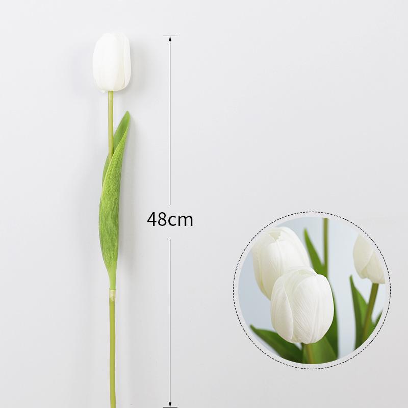 Fake Tulip Flowers Realistic Silk Tulip Decor Artificial Tulip Bouquet Vivid Faux Floral Arrangement For Weddings Outdoor