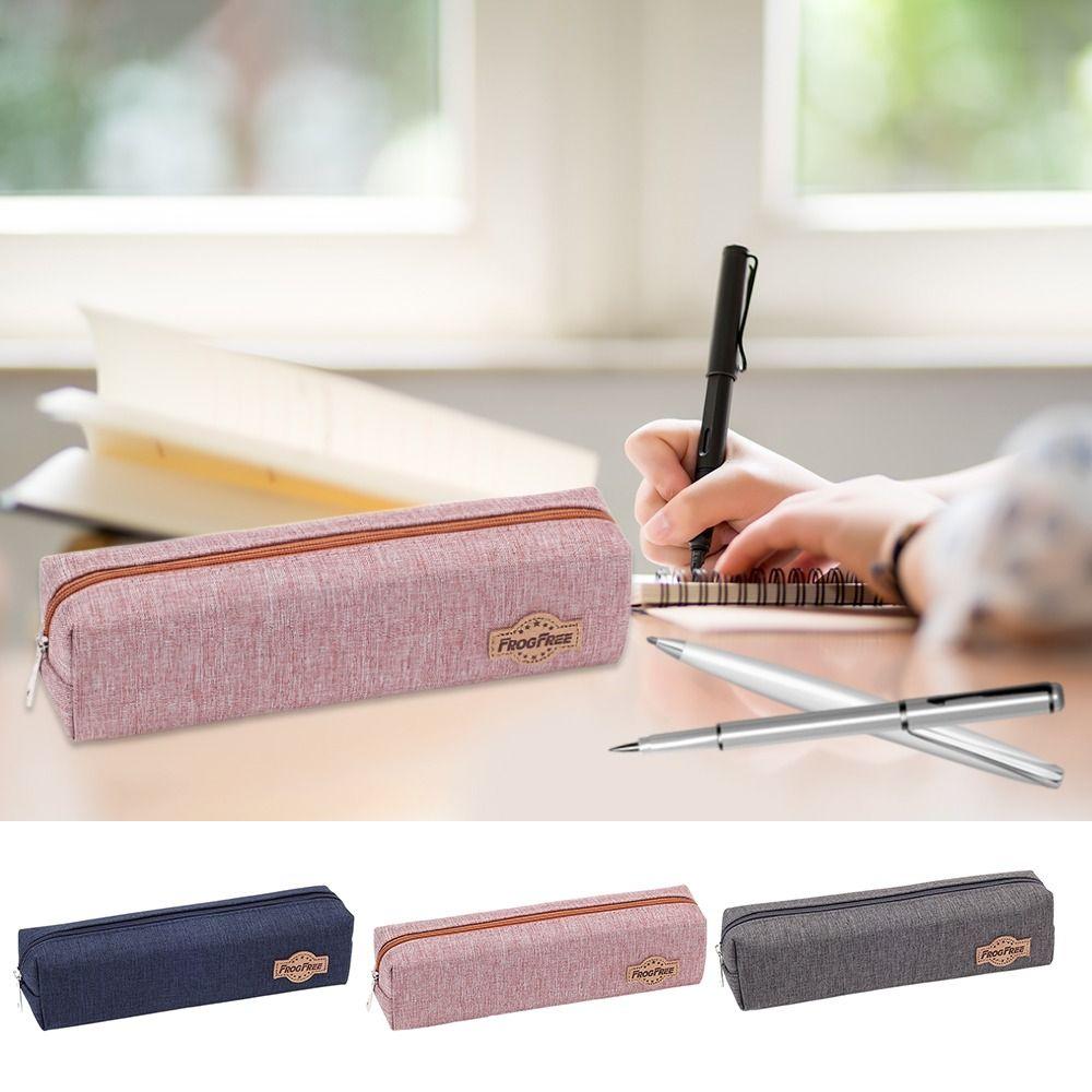 

Large Capacity Mini Pencil Bags Oxford Pencil Pouch Portable Pencil Case бежевий