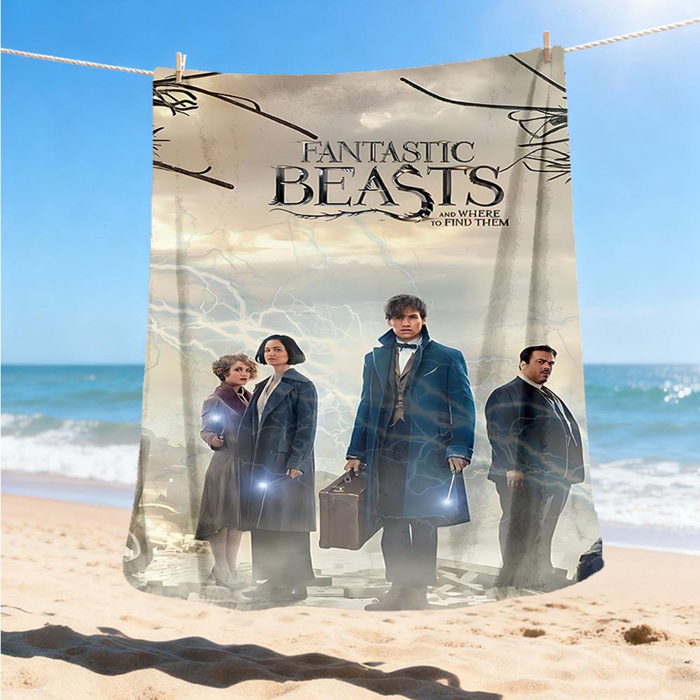 1pc Fantastic Beasts Outdoor Flannel Throw Blanket Soft, Lightweight & Warm