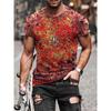 Mens Short Sleeve Crew Neck T-Shirt With Cartoon Digital Print Loose Fit Casual Wear