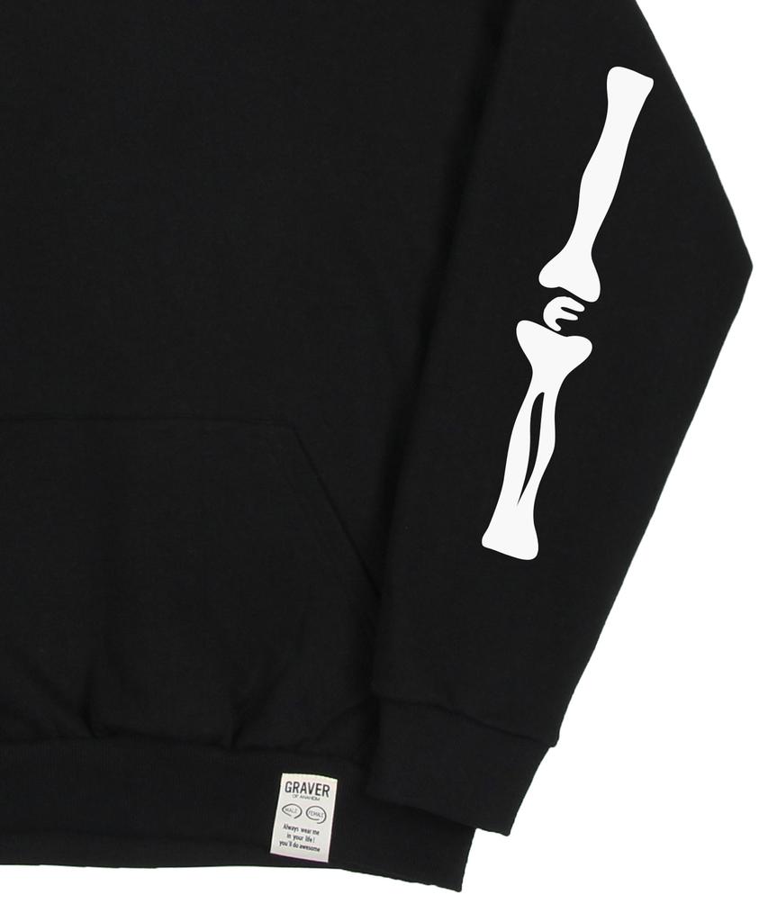 [Unisex] Elbow Of Bone Hoodie_Black