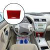 Red Carbon Fiber Interior Front Storage Box Cover Trim For Toyota Camry 2007-11