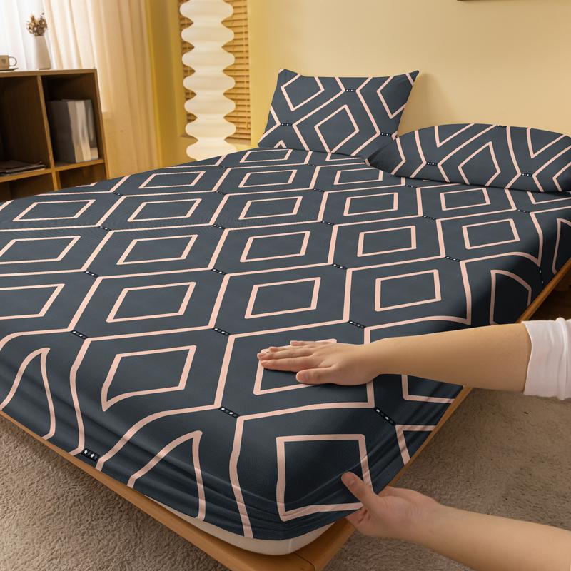 Piece 1 Of Memory Time Patterned Frosted Bedsheet, Bedroom Printed Bedspread, Bedding Excluding Pillowcases