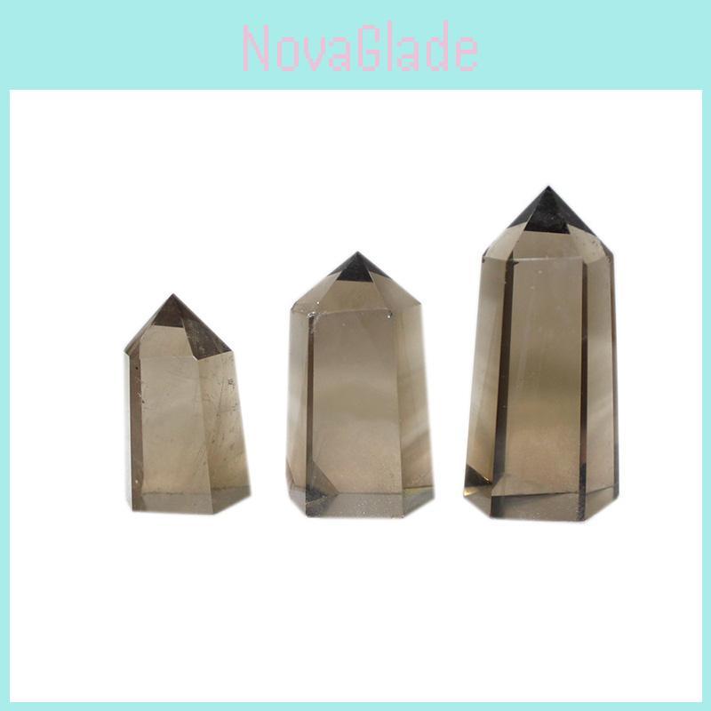Natural Smokey Citrine Quartz Obelisk Crystal Wand Point Unique Healing Home Decor Gift With Elegant Design