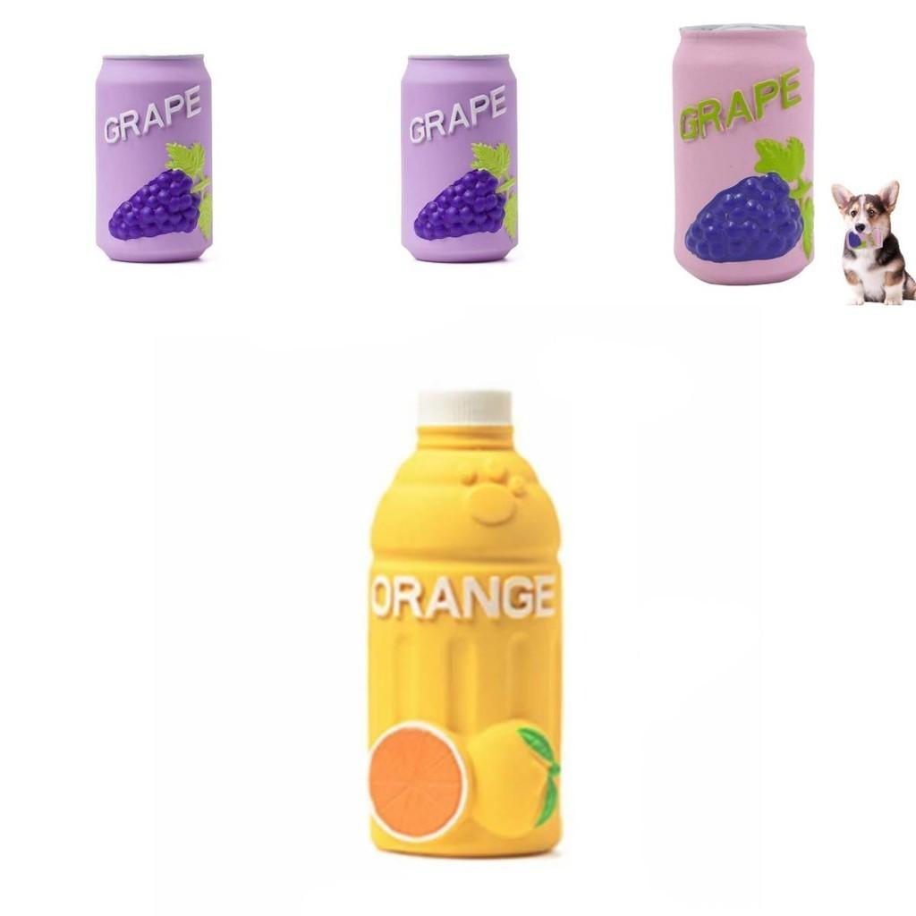 Langlebiges und lustiges Latex-Haustierspielzeug mit quietschendem Getränkeflaschen-Design