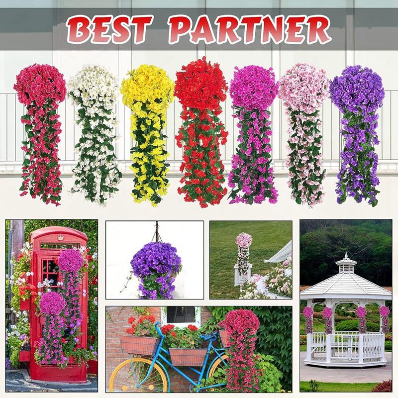 Artificial Flowers Long Vine Roses Home Decoration Wedding Outdoor Garden Arch Wall Scene Decoration Festival Celebration Plants