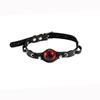 European-Asian Red Eye Demon Leather Collar: High-End Gothic Style Necklace for Women