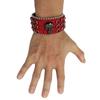 Gothisches Totenkopfnieten-Strassarmband Schmuckdesign PU-Leder Handschmuck