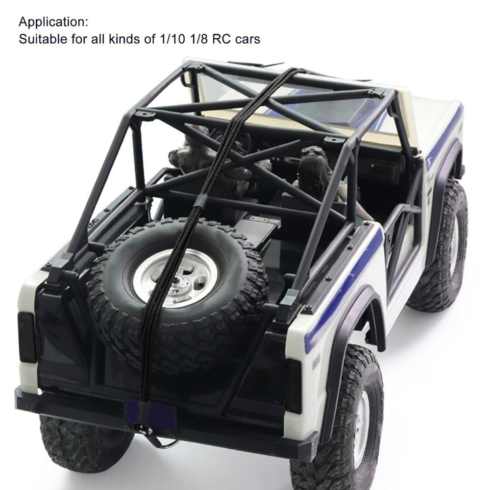 Nylon Elastic Rescue Rope for TRX4/Axial SCX10/Capra RC Crawler for 1/10 1/8 RC Cars чёрный