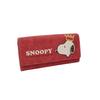Snoopy Damen Langbörse, Beliebter Charakter Bestickte Krone, Rot