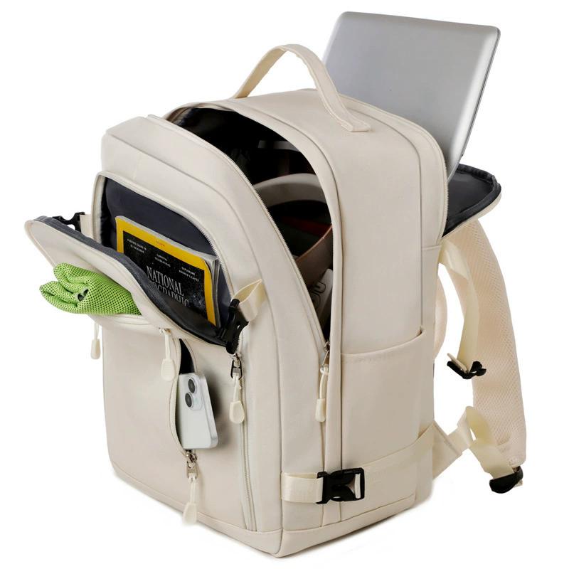 Unisex Compression Airline Approved Carry On Travel Backpack, Large Capacity Laptop Backpack with Multiple Storage Compartments